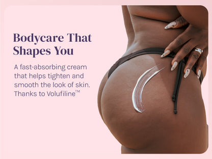 Brazilian Booty Cream, visibly firming body care with Volufiline