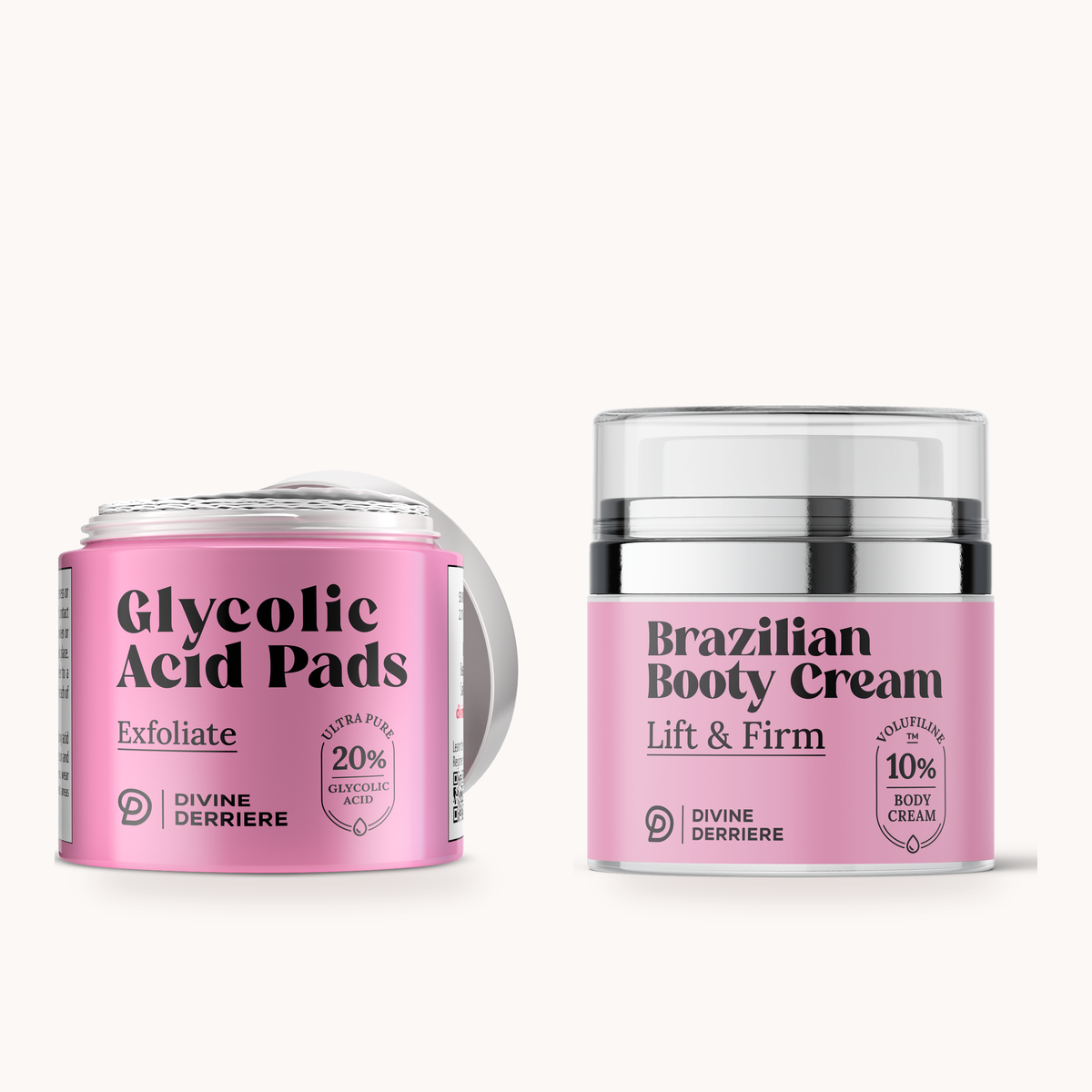 Buff & Butter Duo: Resurfacing Peel Pads, Brazilian Booty Cream
