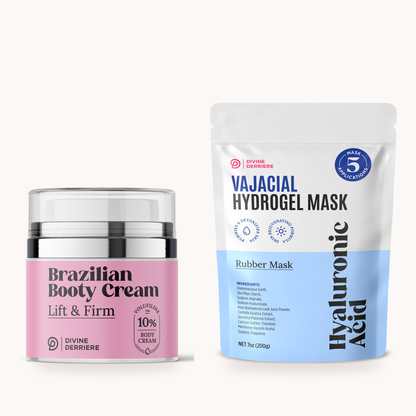 Cloud Nine Cheeks Duo: Brazilian Booty Cream, Hyaluronic Vajacial Kit