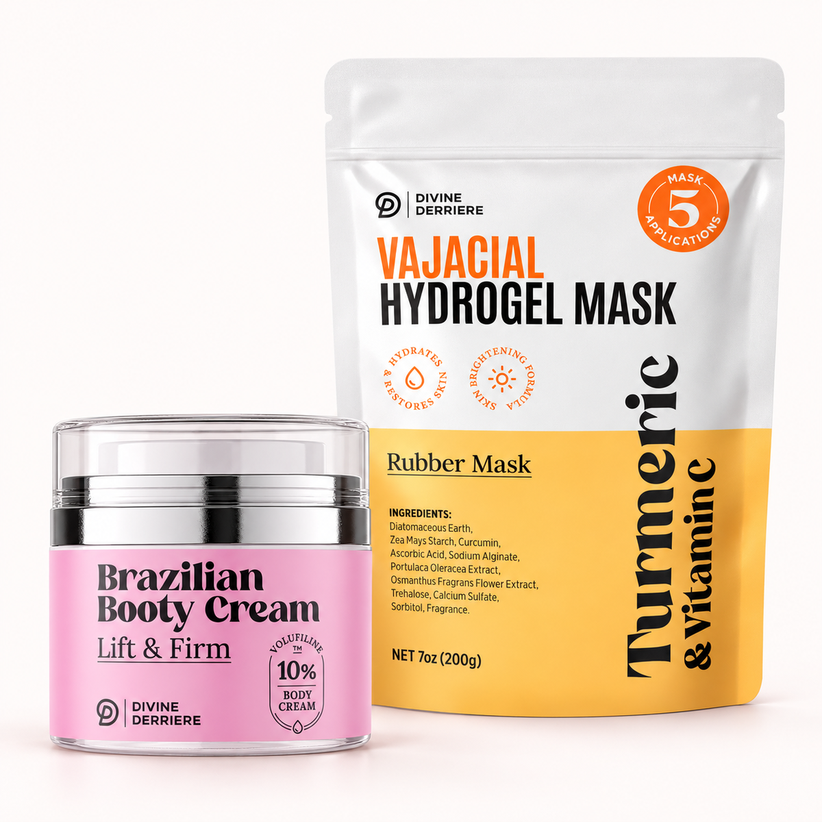Peach Retreat Duo: Brazilian Booty Cream, Turmeric Vajacial Kit