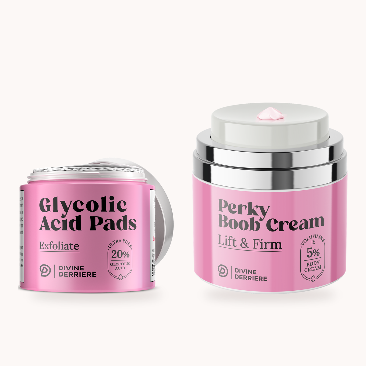 Polish & Perk Duo: Resurfacing Peel Pads, Perky Boob Cream