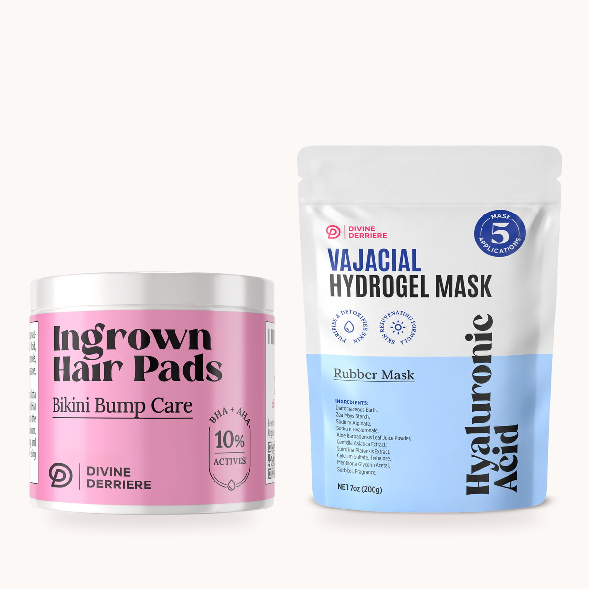 Smooth Landing Duo: Ingrown Hair Pads, Hyaluronic Vajacial Kit