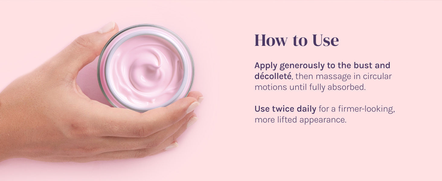 Hands holding an open pot of pink body cream